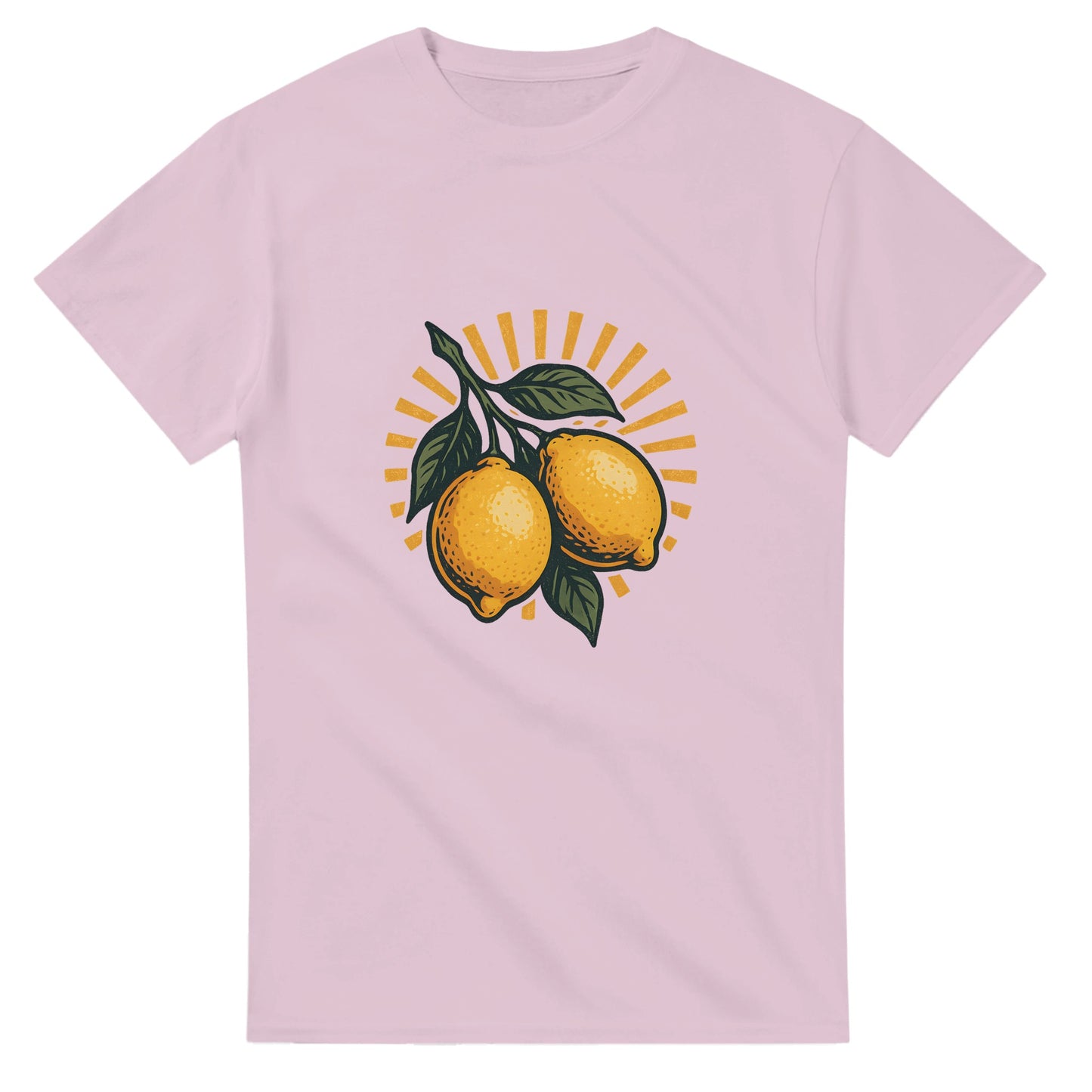 T-shirt med vintage citron och solmotiv - perfekt för en italiensk sommar.