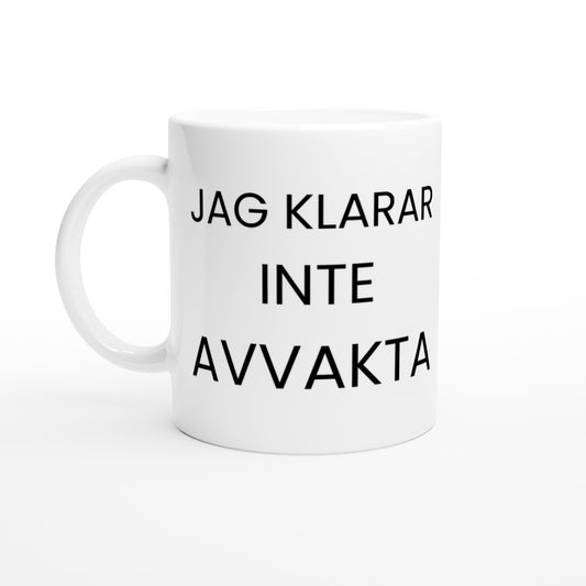 Mugg med fotbollshumor, perfekt för fotbollsfans. Ordvits som skapar skratt och kittlar.