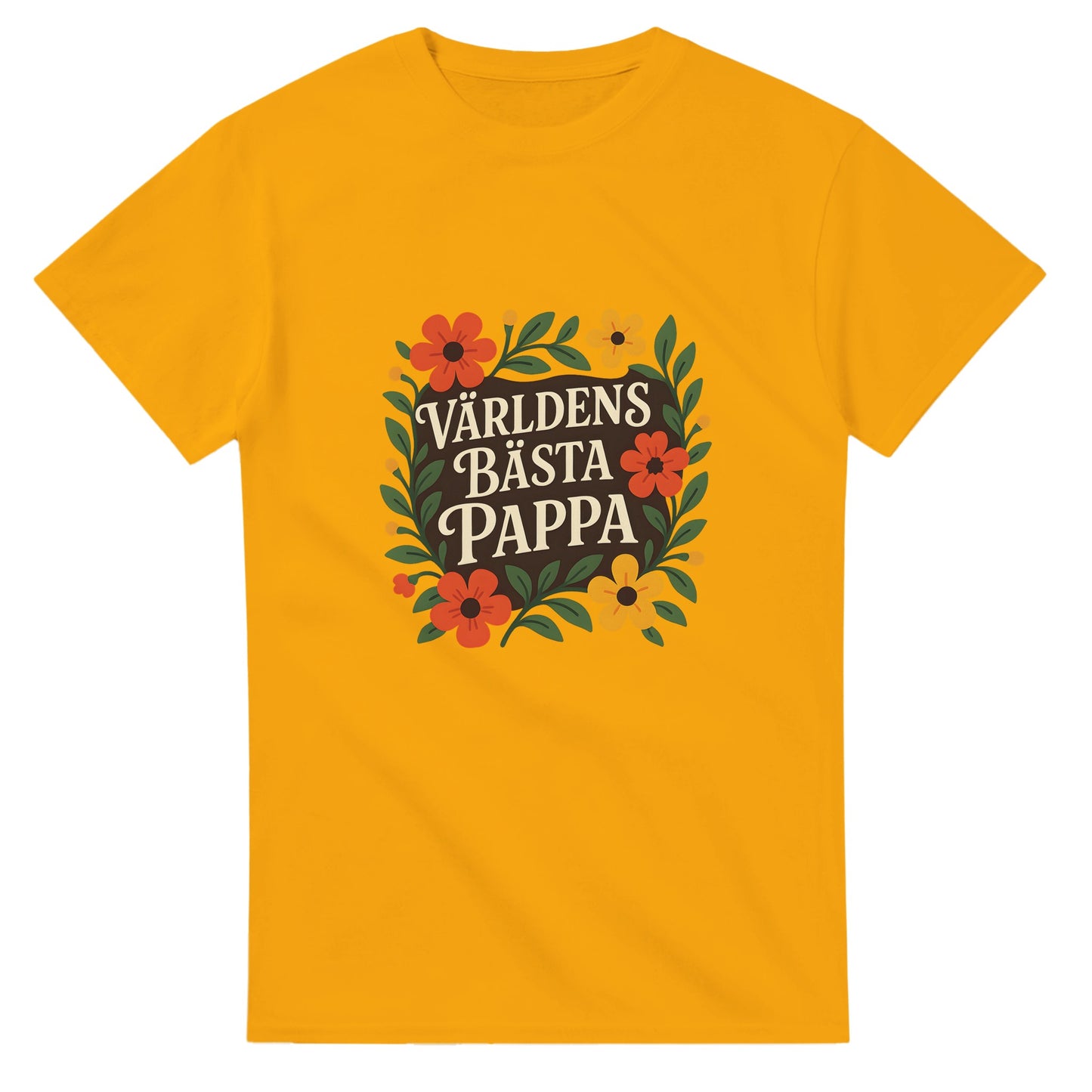 Luftig t-shirt med blommig inramning, perfekt för världens bästa pappa. Visa kärlek med stil!