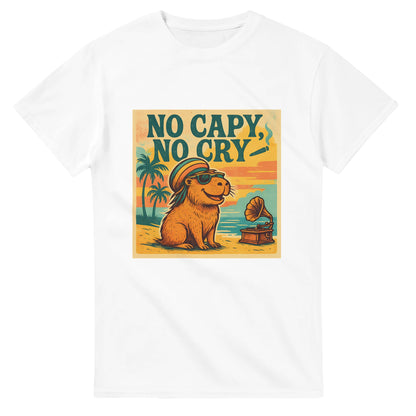 Glädjefylld capybara för karibisk avslappning och positivitet. Perfekt för stranden eller soffan. Inspirerad av reggae-klassikern.