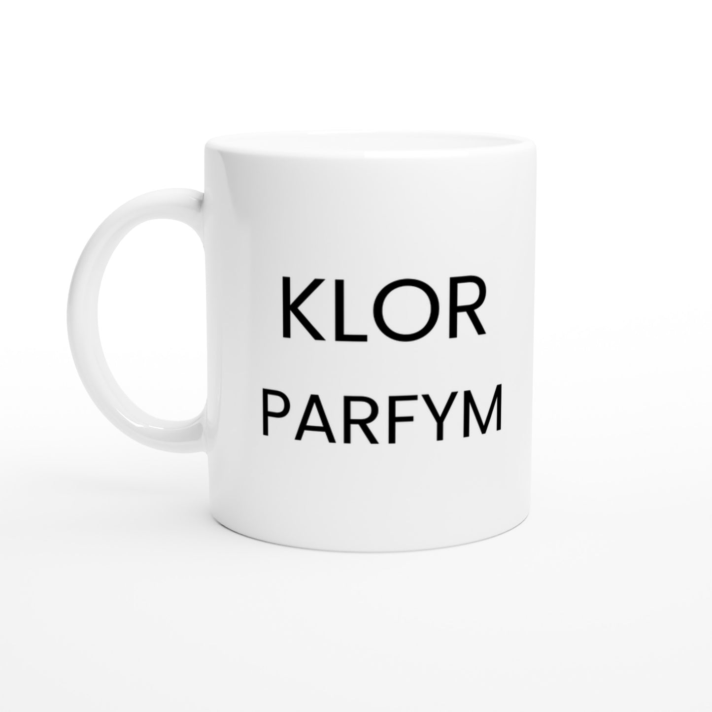 Klorparfym - en mustig mugg för den stolta simmaren med en doft av klor.