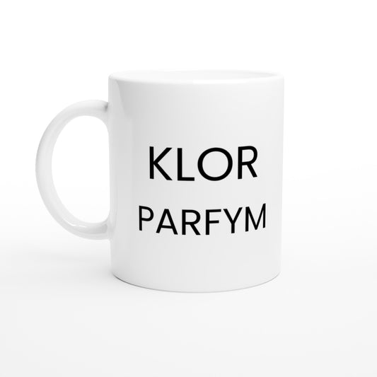 Klorparfym - en mustig mugg för den stolta simmaren med en doft av klor.