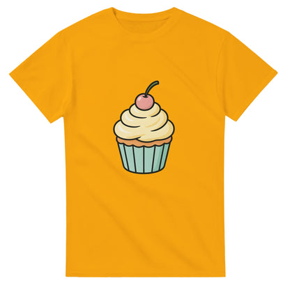 T-shirt med cupcake charm i pastellfärger för sötsakälskare.