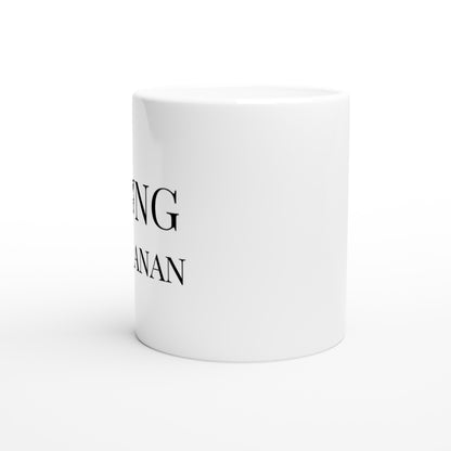 Mugg med rolig och upplyftande design för padelkungar. Perfekt för kaffe och självförtroende på banan.