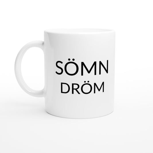 Mugg med humor för att vakna på rätt sida av sängen. Perfekt för den trötte.