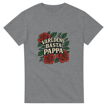 T-shirt för fäder med kärlek och ros till Farsdag.