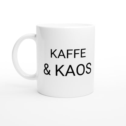Kaffe och Kaos mugg för sjuksköterskor som behöver balansera kaos och koffein i sin vardag.