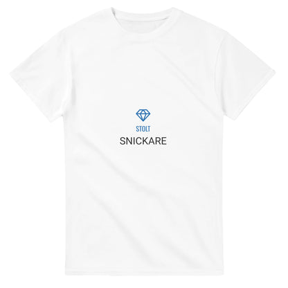 Stolt Snickare T-shirt med diamond-ikon för byggproffs som vill visa stolthet och proffsighet.