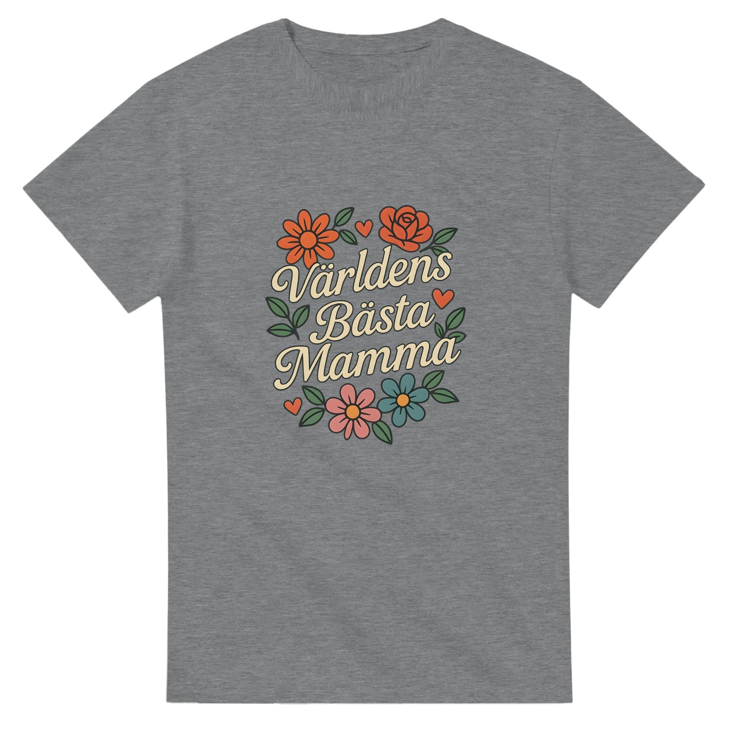 Vacker T-shirt med blommor och text för att fira den starkaste mamman i världen. Perfekt present!
