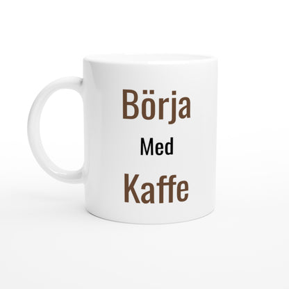 Kaffe-mugg för energifyllda mornar, balanserad design för en elegant start på dagen. Perfekt för kaffedrickare!