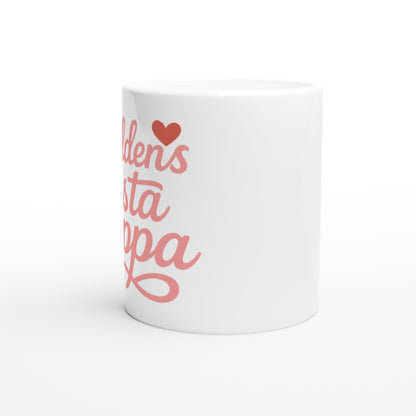 Mugg med romantisk text 'Världens bästa pappa' i mjuka former. Perfekt för kaffeälskaren!