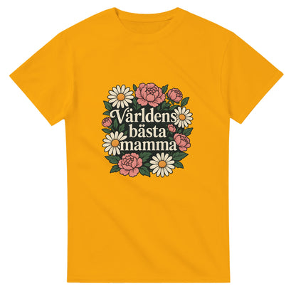 T-shirt med blommigt mönster för att visa mamma kärlek. Perfekt för alla tillfällen.