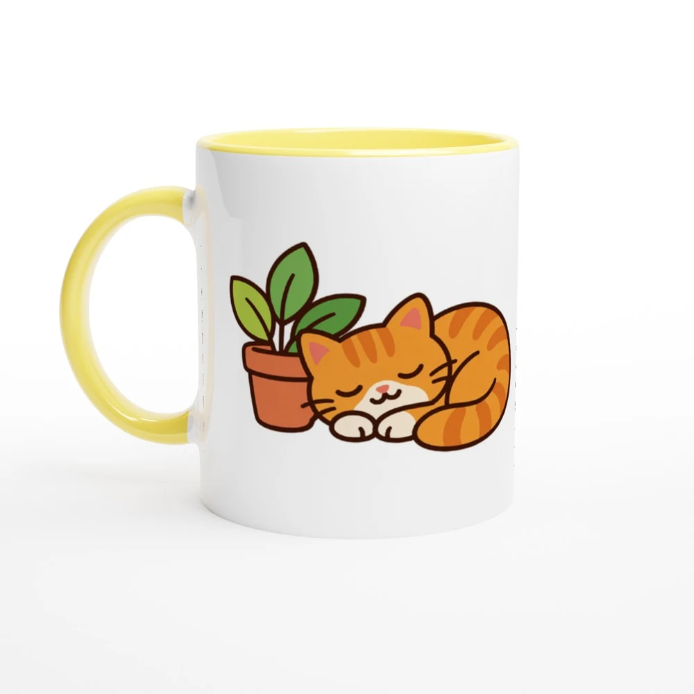 Mugg – Kattens vilostund, gul