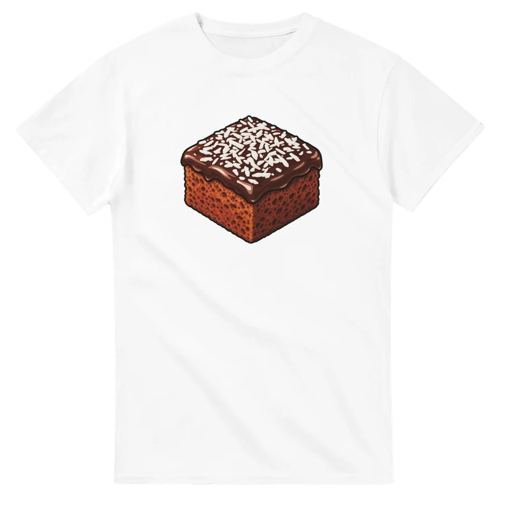 T-shirt – Kärleksmums, vit – stort motiv på bröstet