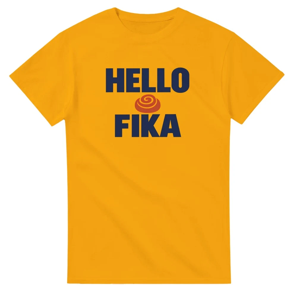 T-shirt – Hello fika, gold
