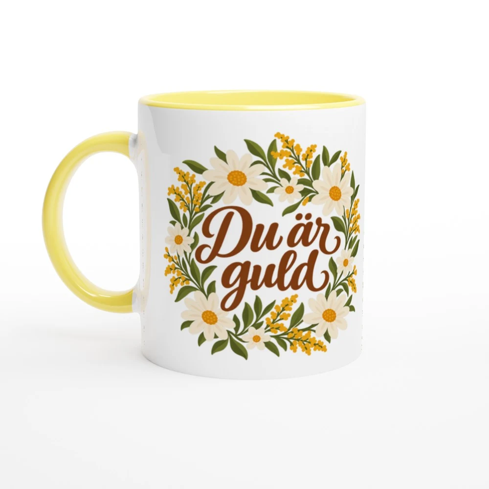 Mugg – Du är guld, gul