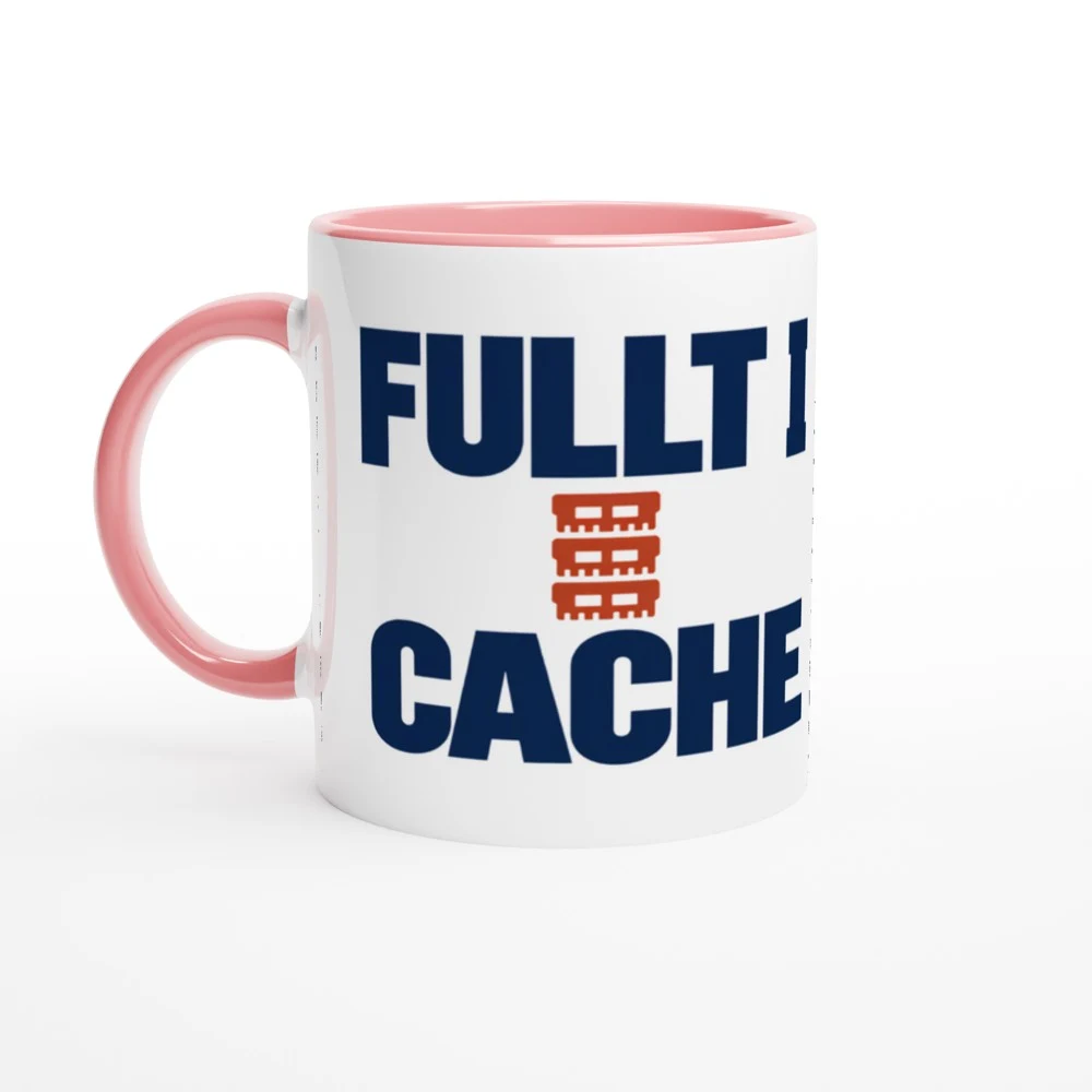 Mugg – Fullt i cache, rosa