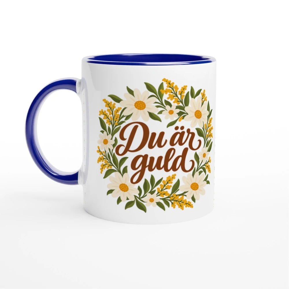 Mugg – Du är guld, blå