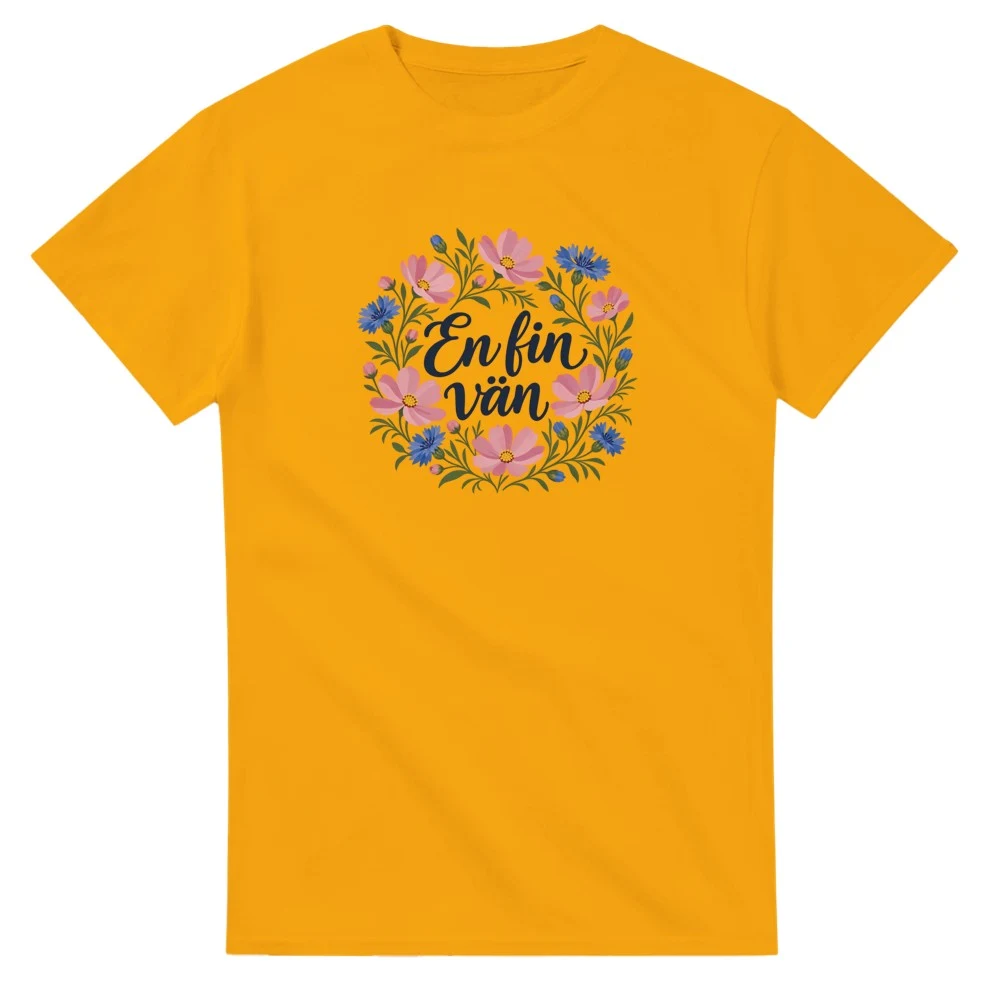 T-shirt – En fin vän, gold