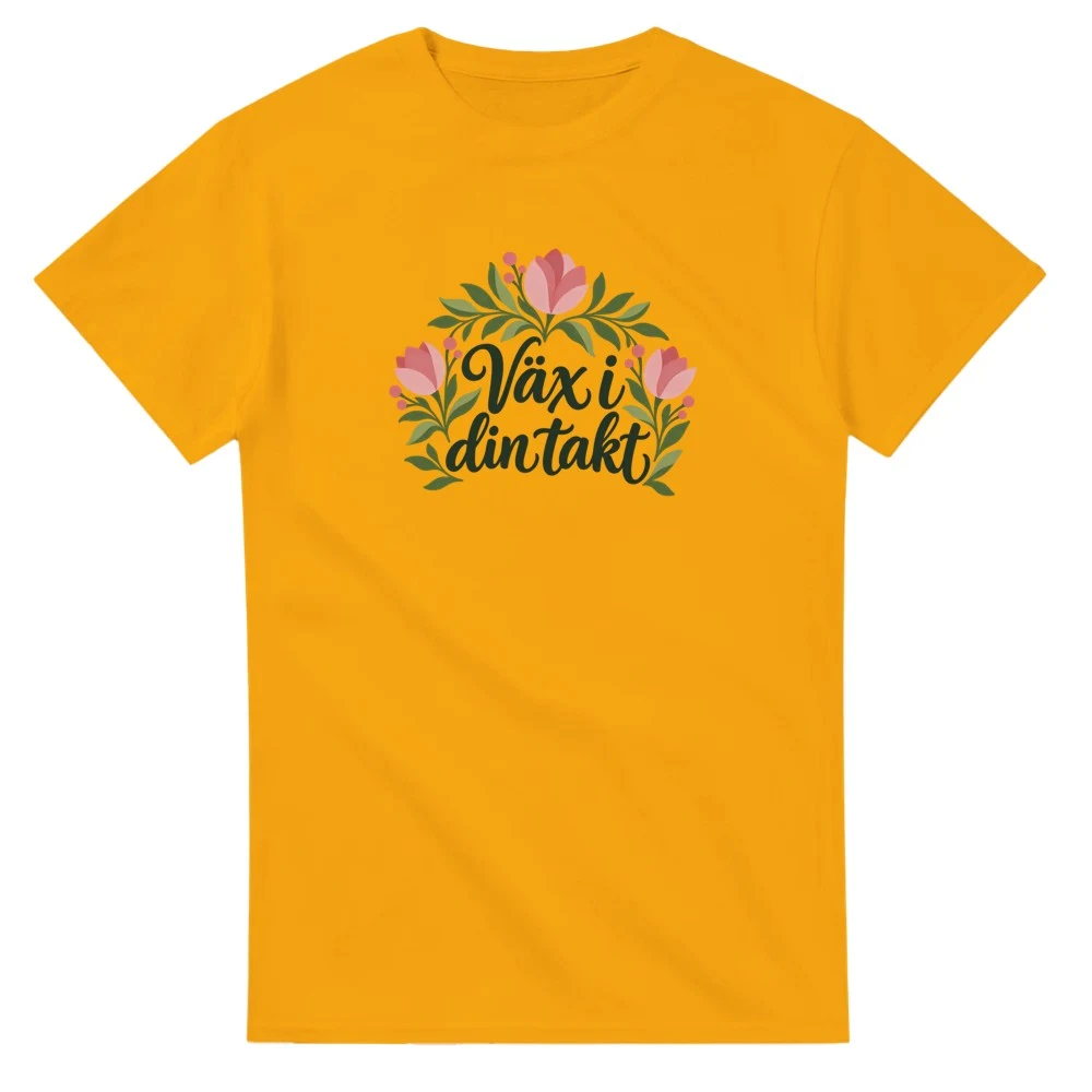 T-shirt – Väx i din takt, gold
