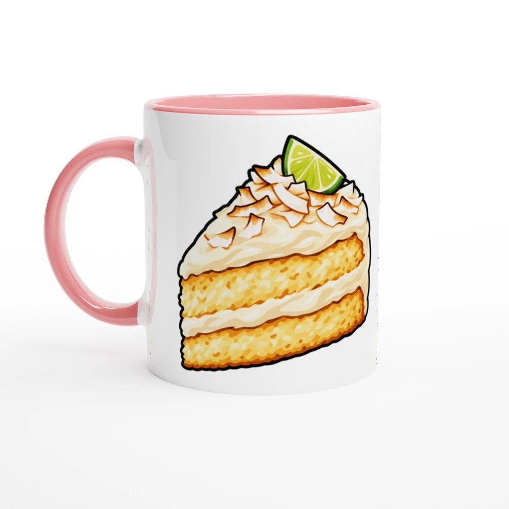 Mugg – Kokoskaka med lime, rosa