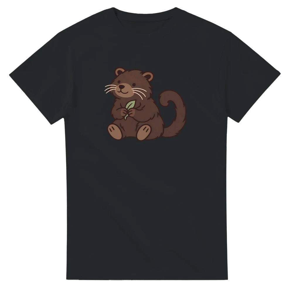T-shirt – Binturong med blad, svart