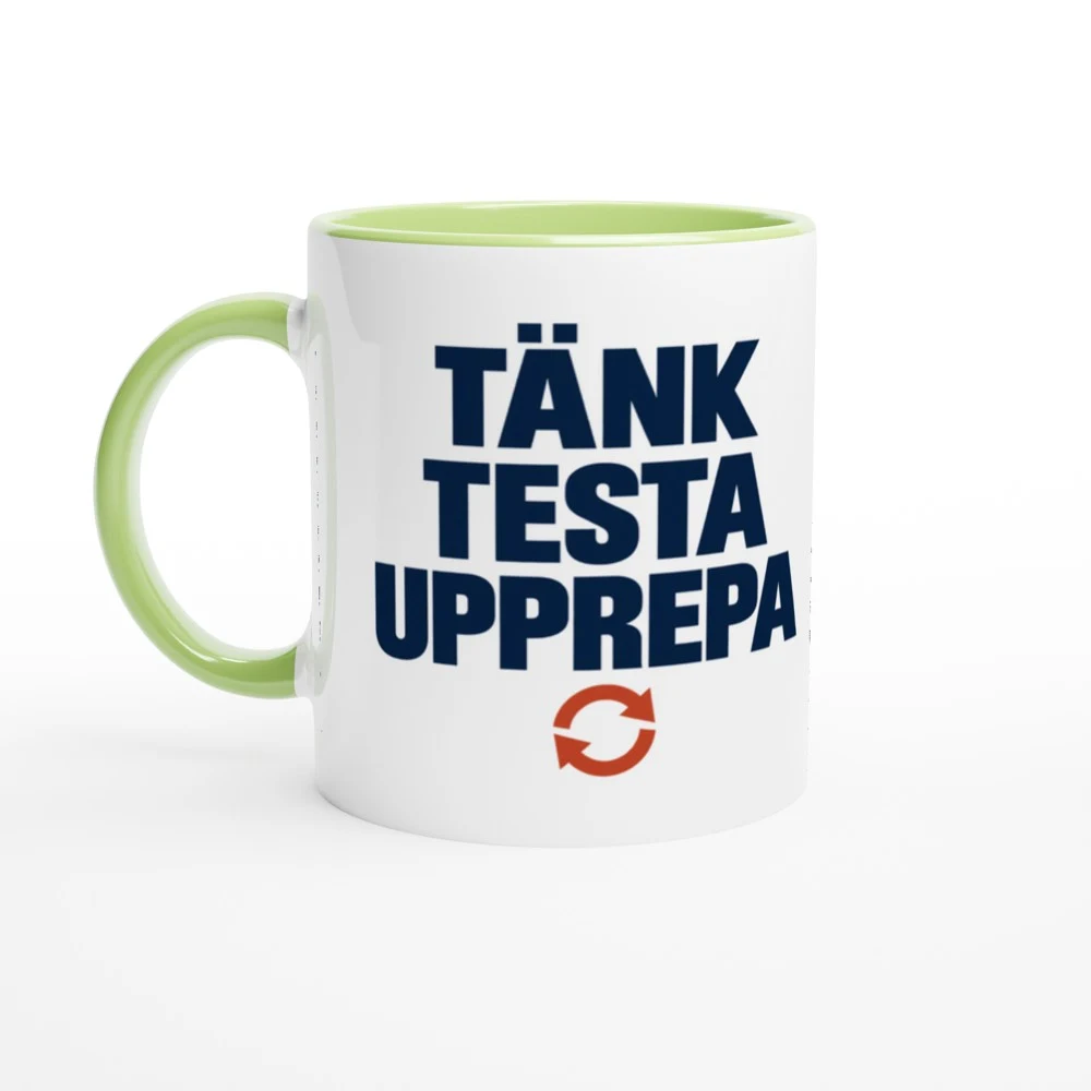 Mugg – Tänk, testa, upprepa, grön