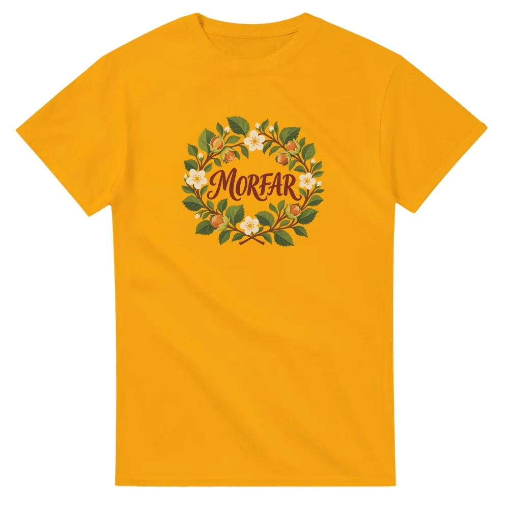 T-shirt – Morfar – hassel, gold