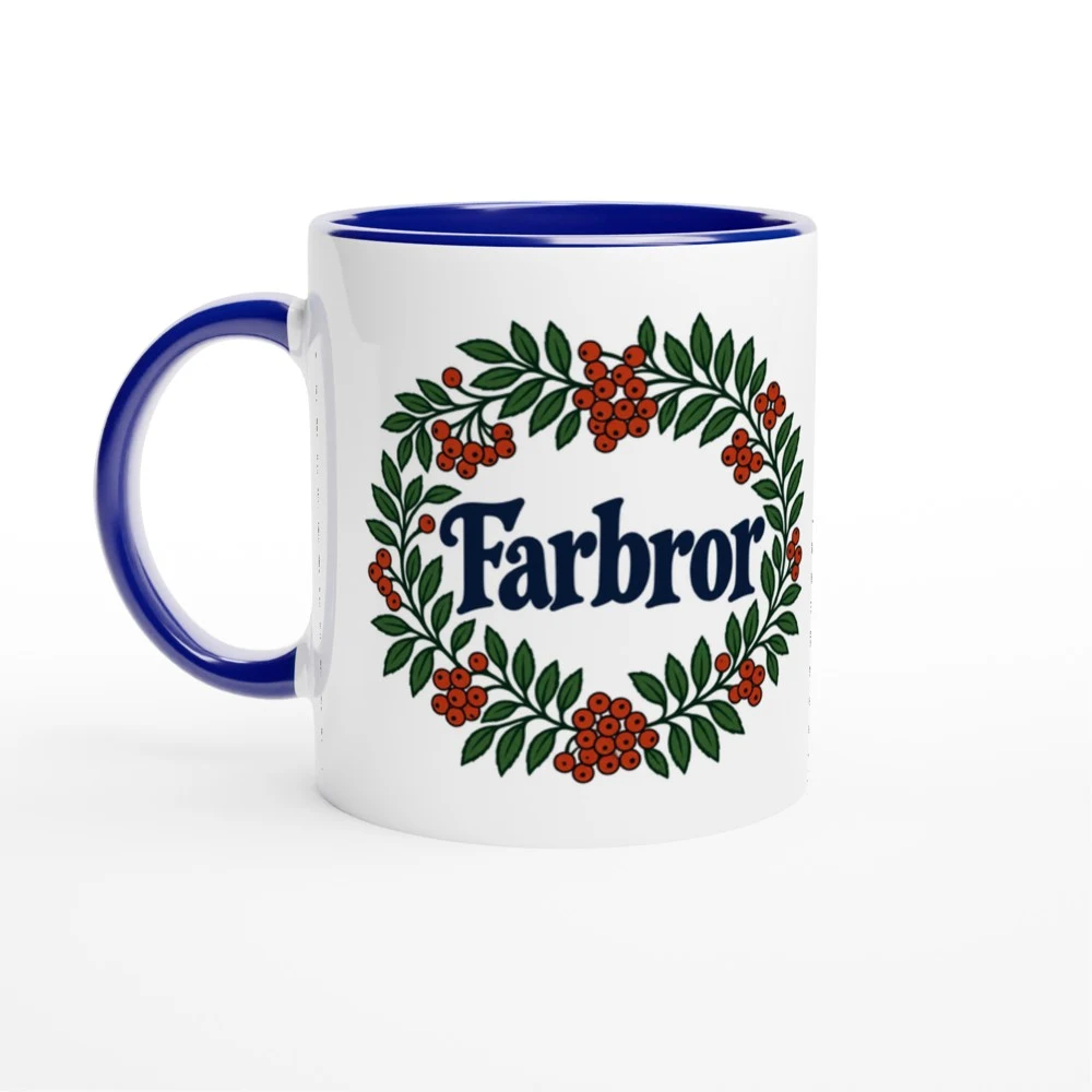 Mugg – Farbror – rönnbär, blå