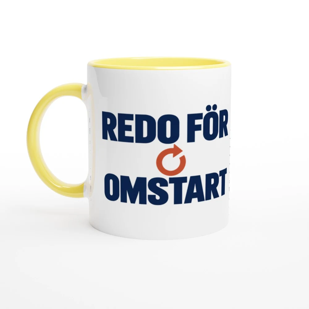 Mugg – Redo för omstart, gul