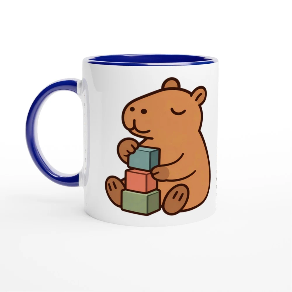 Mugg – Capybarans byggstund, blå