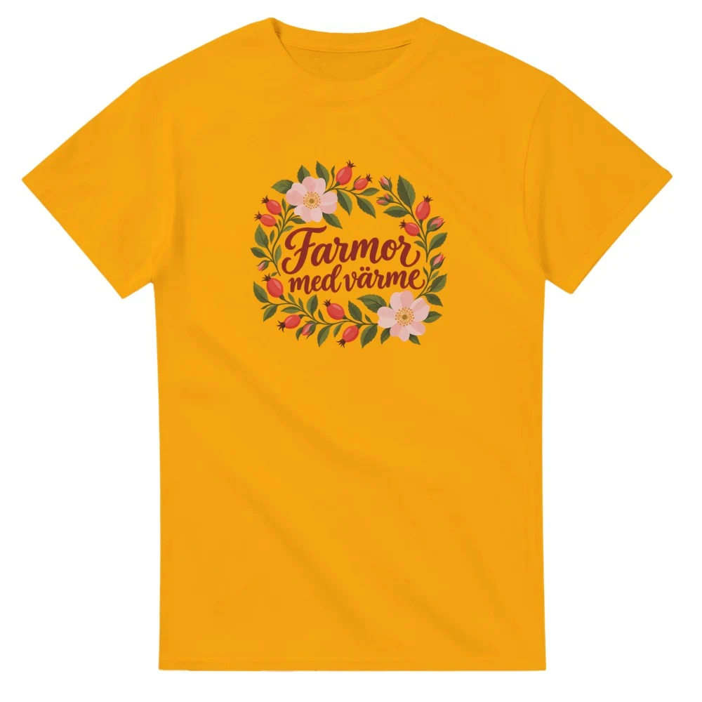 T-shirt – Farmor – med värme, gold