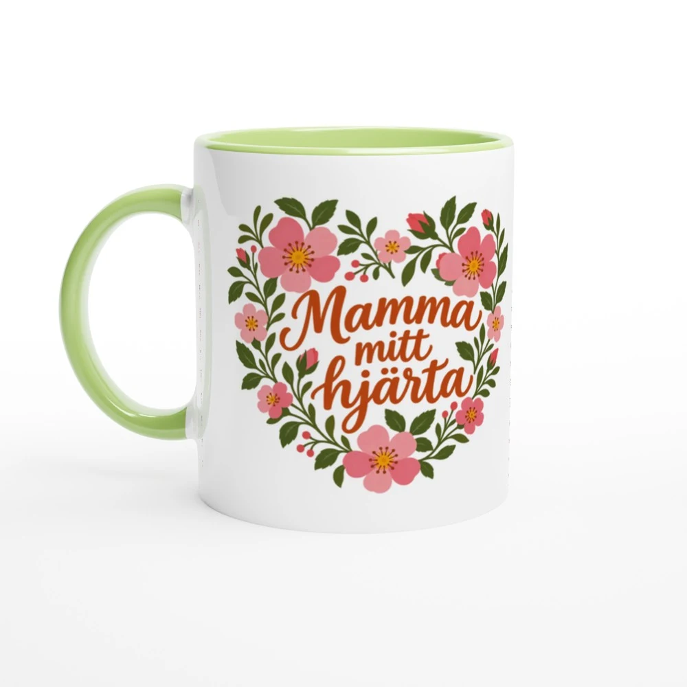Mugg – Mamma – mitt hjärta, grön