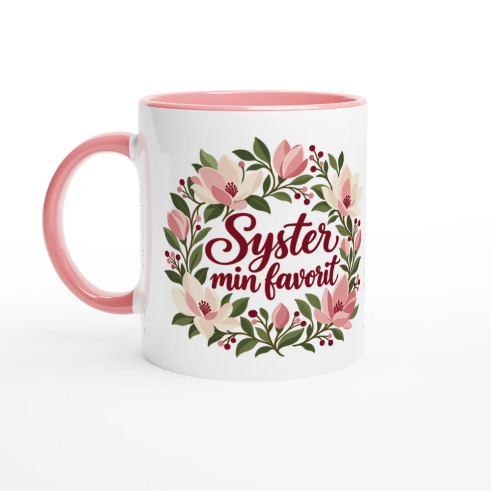 Mugg – Syster – min favorit, rosa