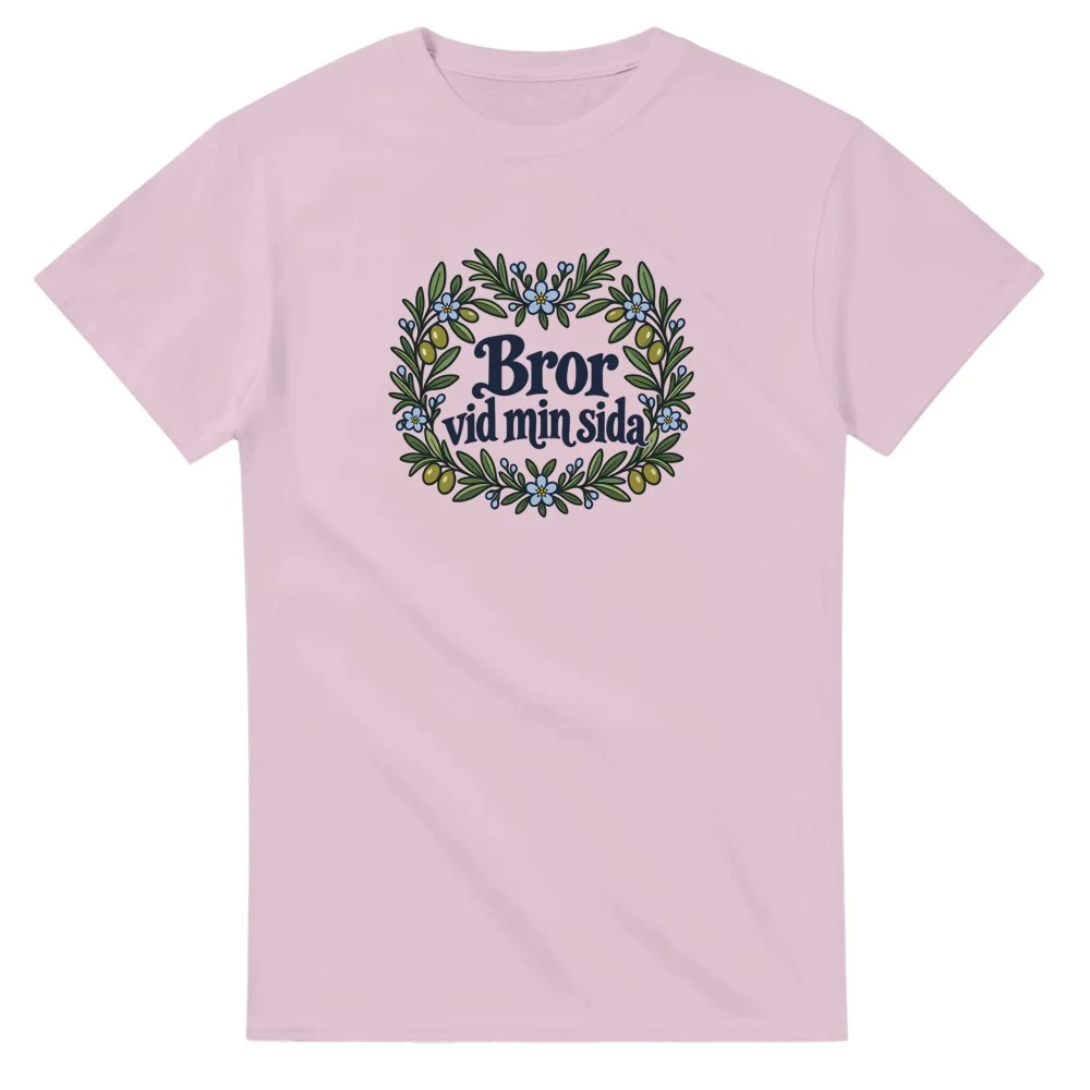 T-shirt – Bror – vid min sida, ljusrosa