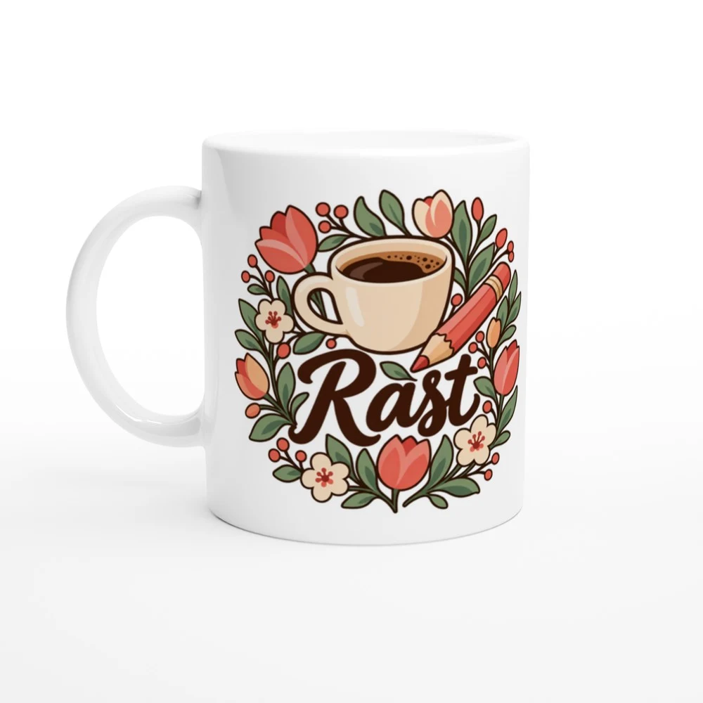 Mugg – Lärarens rast, vit