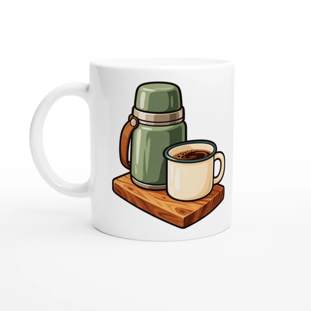Mugg – Kaffe på verkstan, vit