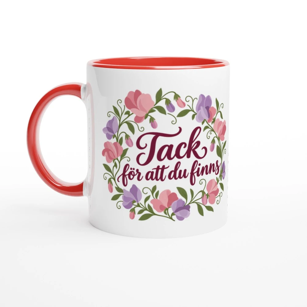 Mugg – Tack för att du finns, röd