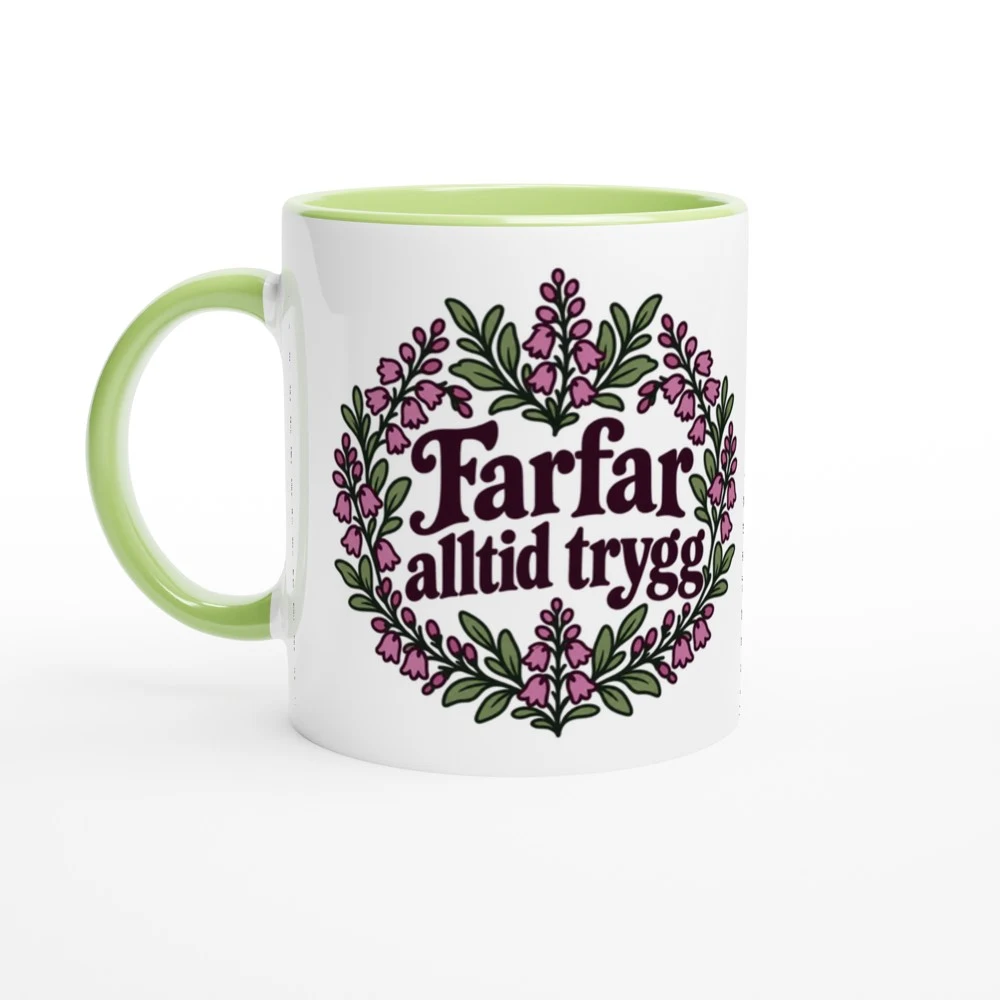 Mugg – Farfar – alltid trygg, grön