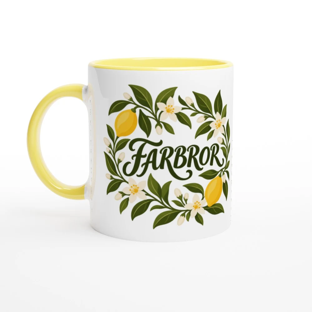Mugg – Farbror – citron, gul