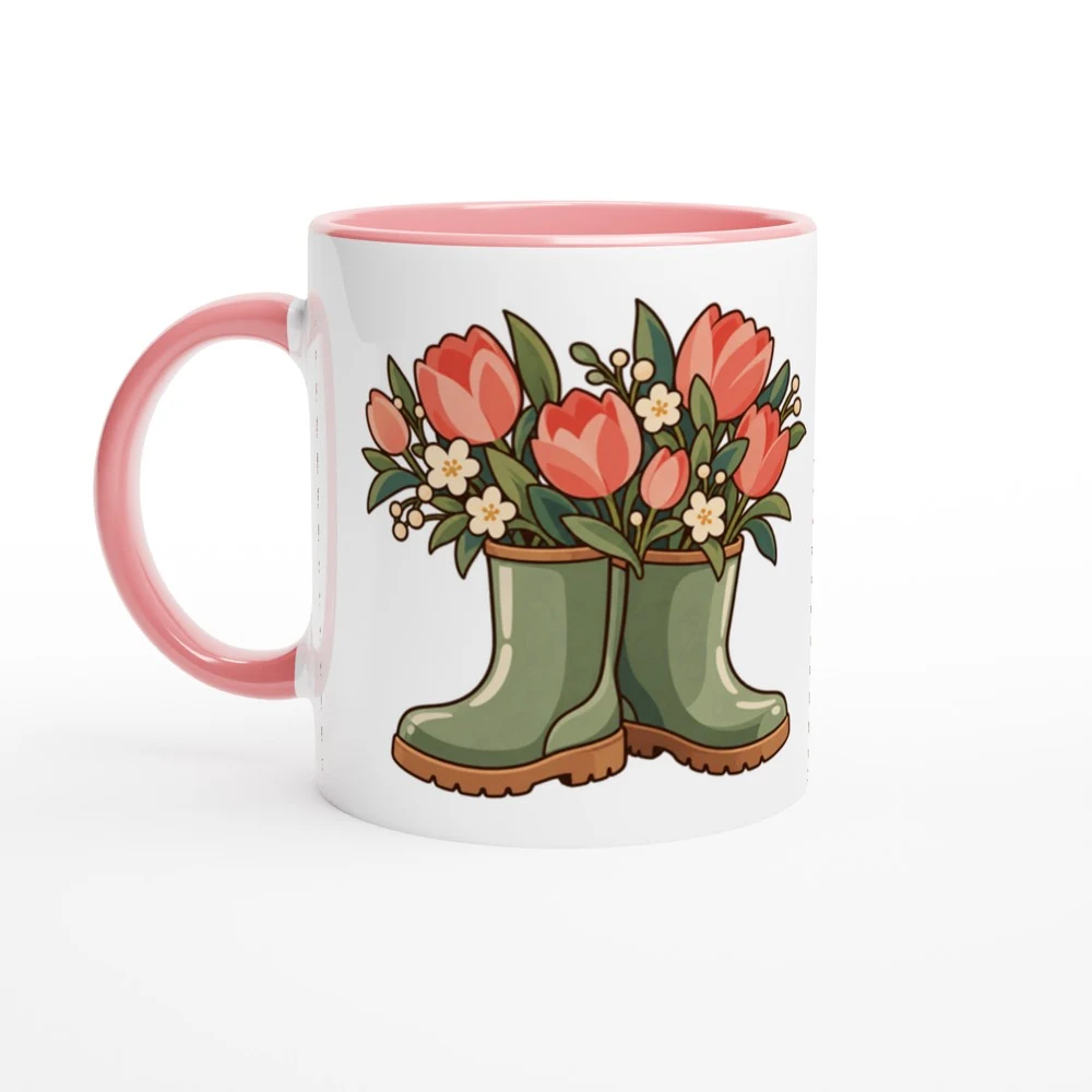 Mugg – Små stövlar, rosa