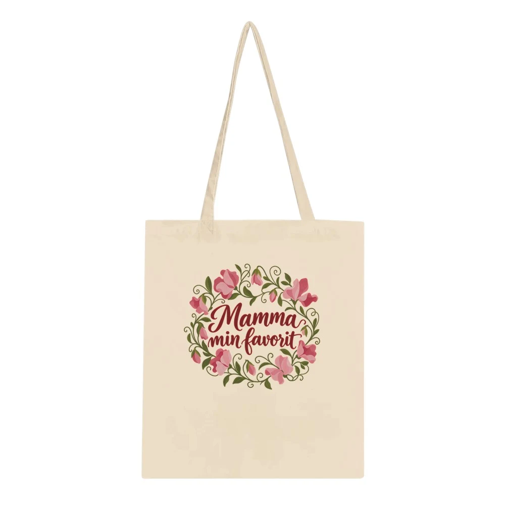 Tygkasse – Mamma – luktärter, natur